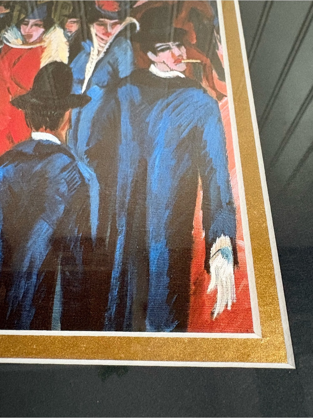 Ernst Ludwig Kirchner “Berlin Street Scene” Print in Gold Frame Expressionism - Picture 4 of 13